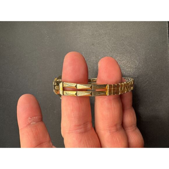 Vtg Wittnauer Art Deco Gold Filled Mechanical Swiss Watch 15.5mm Rare Band - Picture 11 of 14